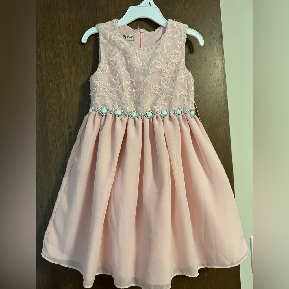 Purple Rose Girls Dress - Pink, 5